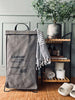 Panier à linge - Toile Gris / noir