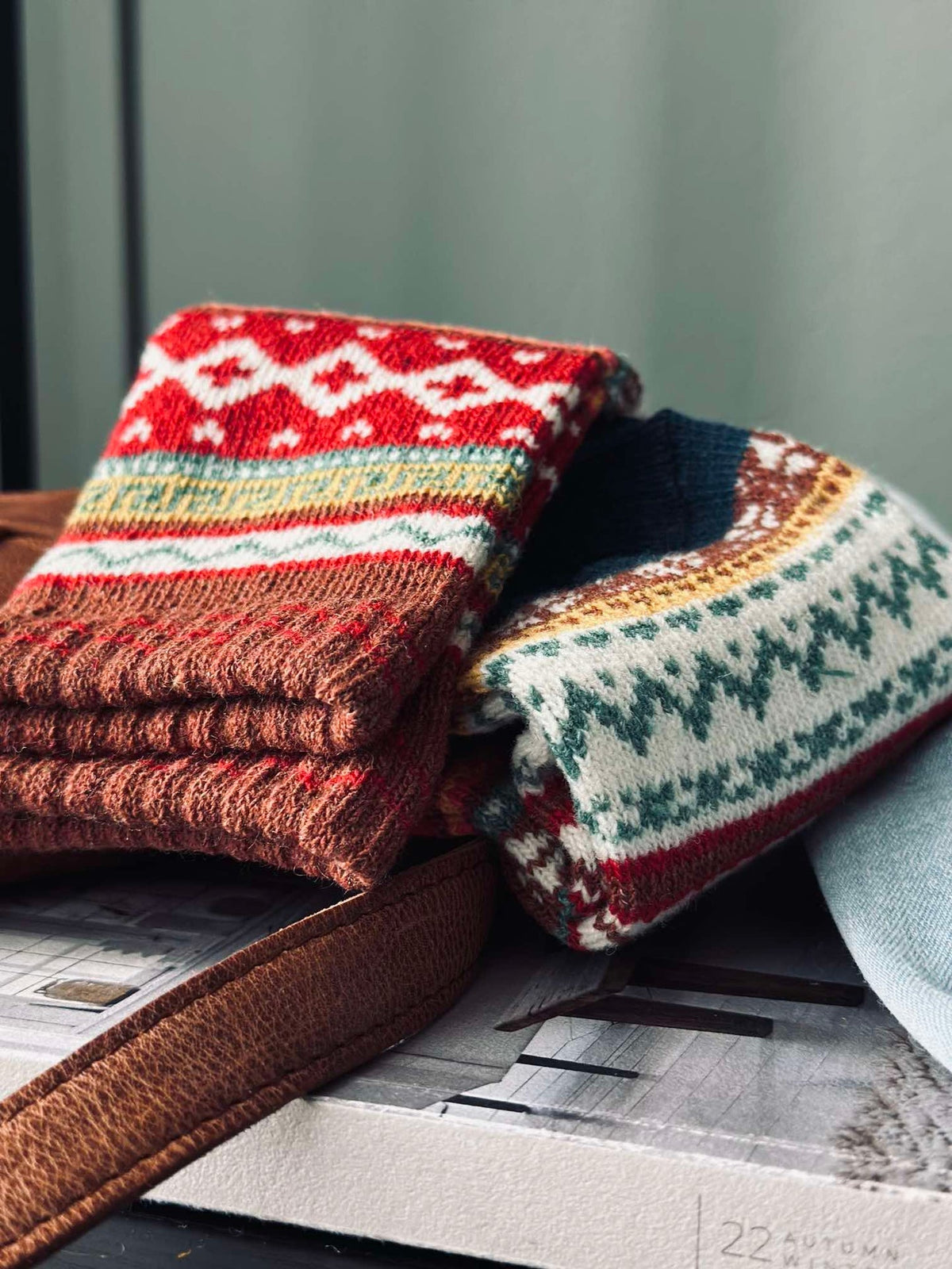 Chaussettes aux belles couleurs - Mélange rouge
