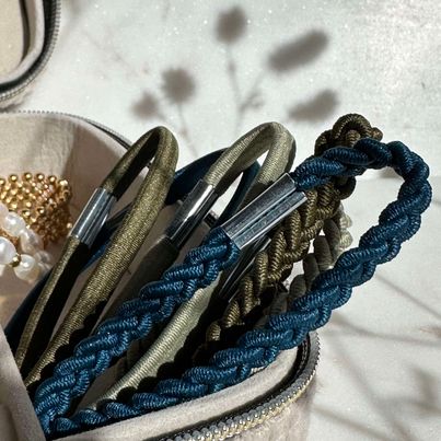 Élastiques à cheveux Blue / Green - 6 pcs
