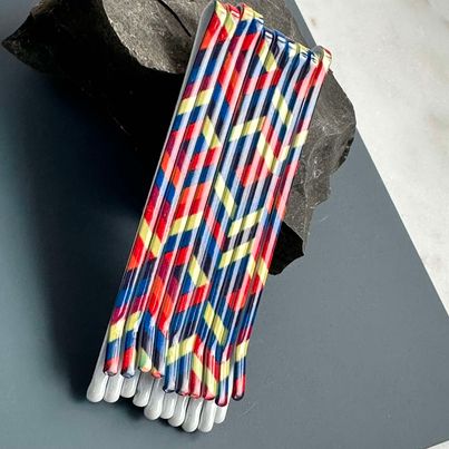 Barrettes à cheveux color stripes - 10 pièces