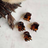 Mini pinces à cheveux Gaisa Brown - 4 pcs