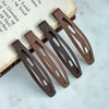 Barrettes à cheveux Mate Brown - 4 pcs.