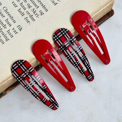 Barrettes Scottish Red - 4 pcs