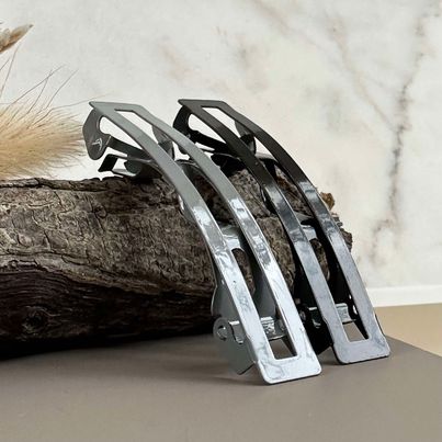 Pinces à cheveux Mina Black / Grey - 2 pcs