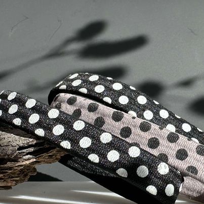 Élastiques à cheveux Noir / Gris - 3 pcs