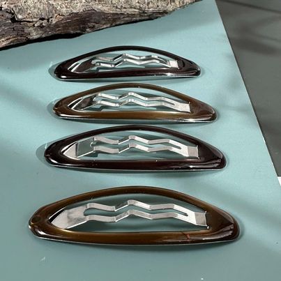 Barrettes à cheveux Oval Brown - 4 pièces