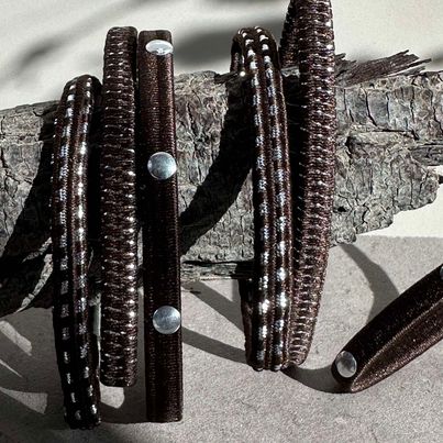 Élastiques à cheveux Brown / Silver - 3 mix