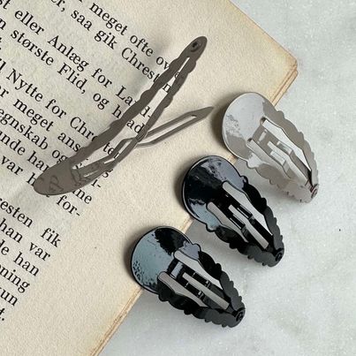 Pinces à cheveux Mina Black / Grey 4 pièces