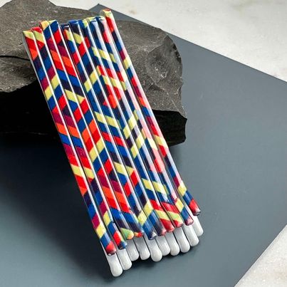 Barrettes à cheveux color stripes - 10 pièces
