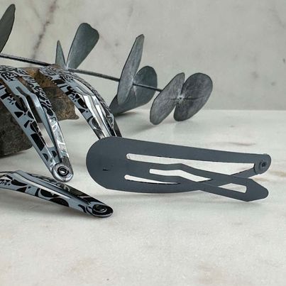 Barrettes Eva Grey - 4 pcs