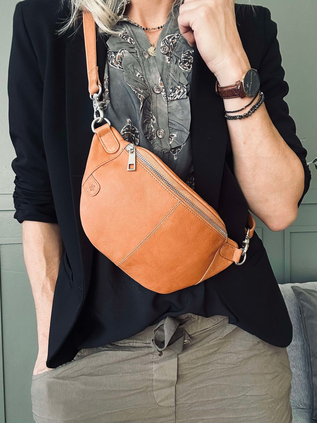 Bumbag Molly - Cognac / gold