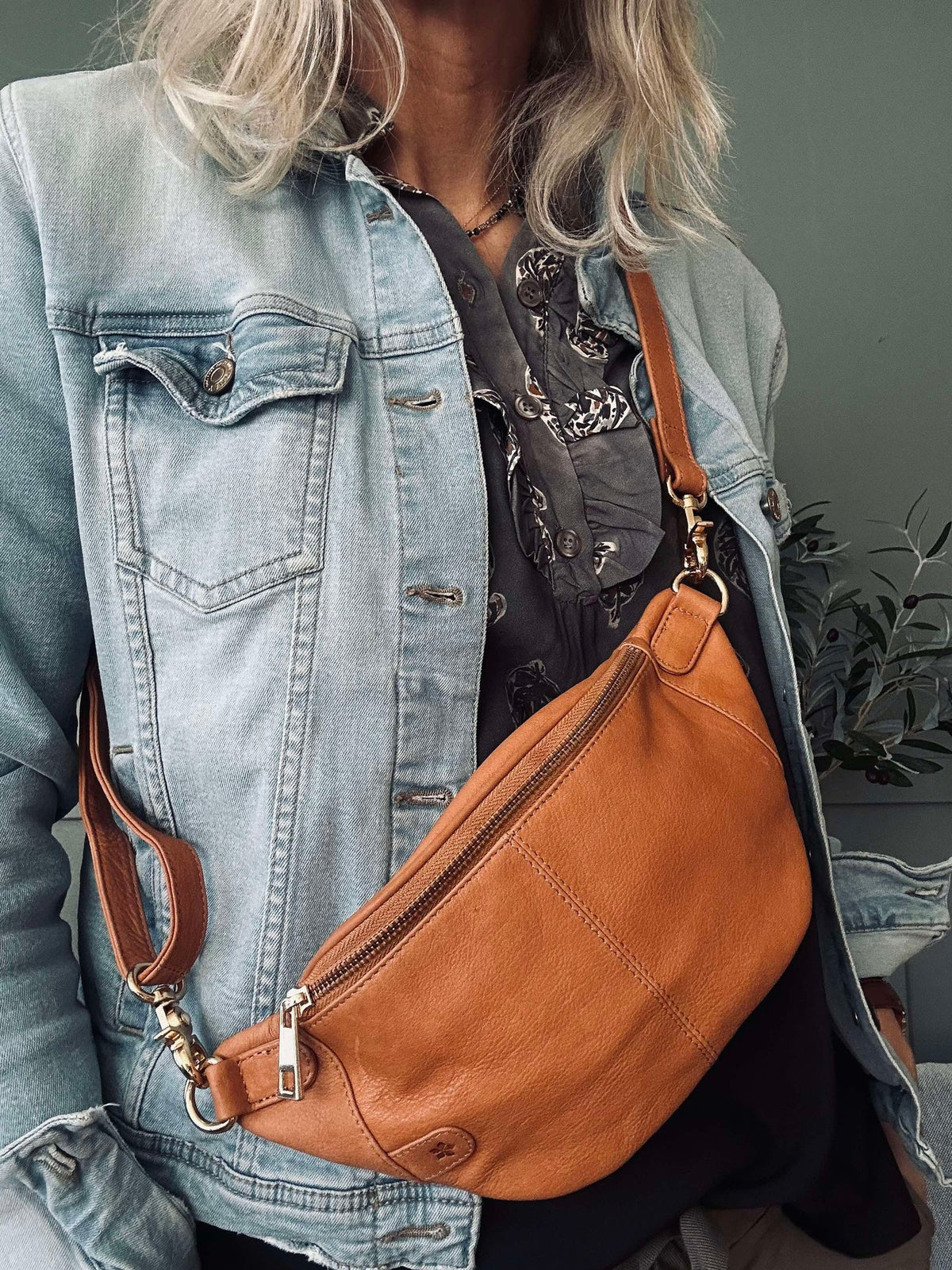 Bumbag Molly - Cognac / gold