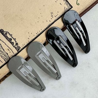Barrettes à cheveux Black / Grey - 4 pièces