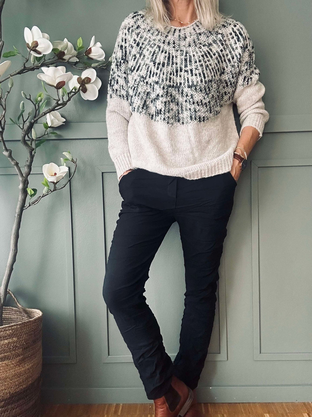 Pull en maille Lilia Grigio