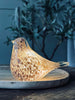 Oiseau LED en verre soufflé à la bouche - Old Rose