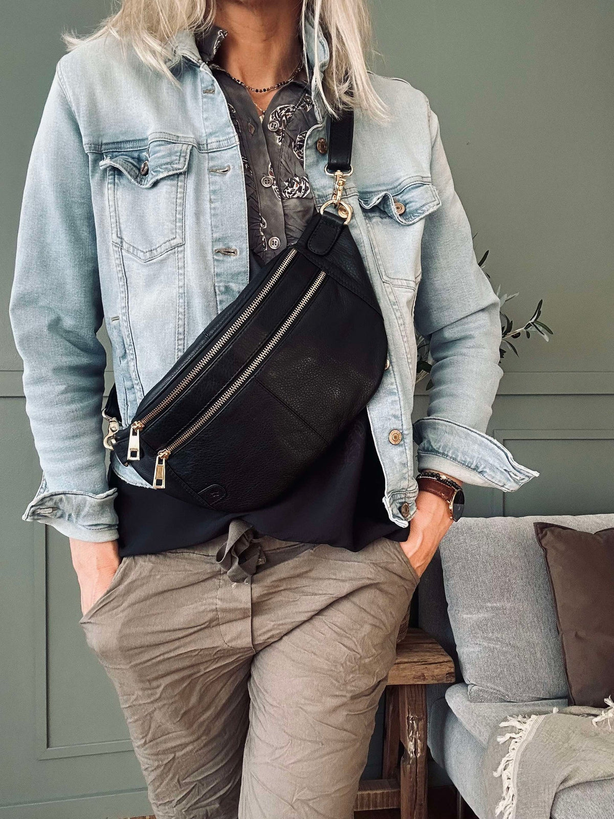 Bumbag Astrid - Black / Gold