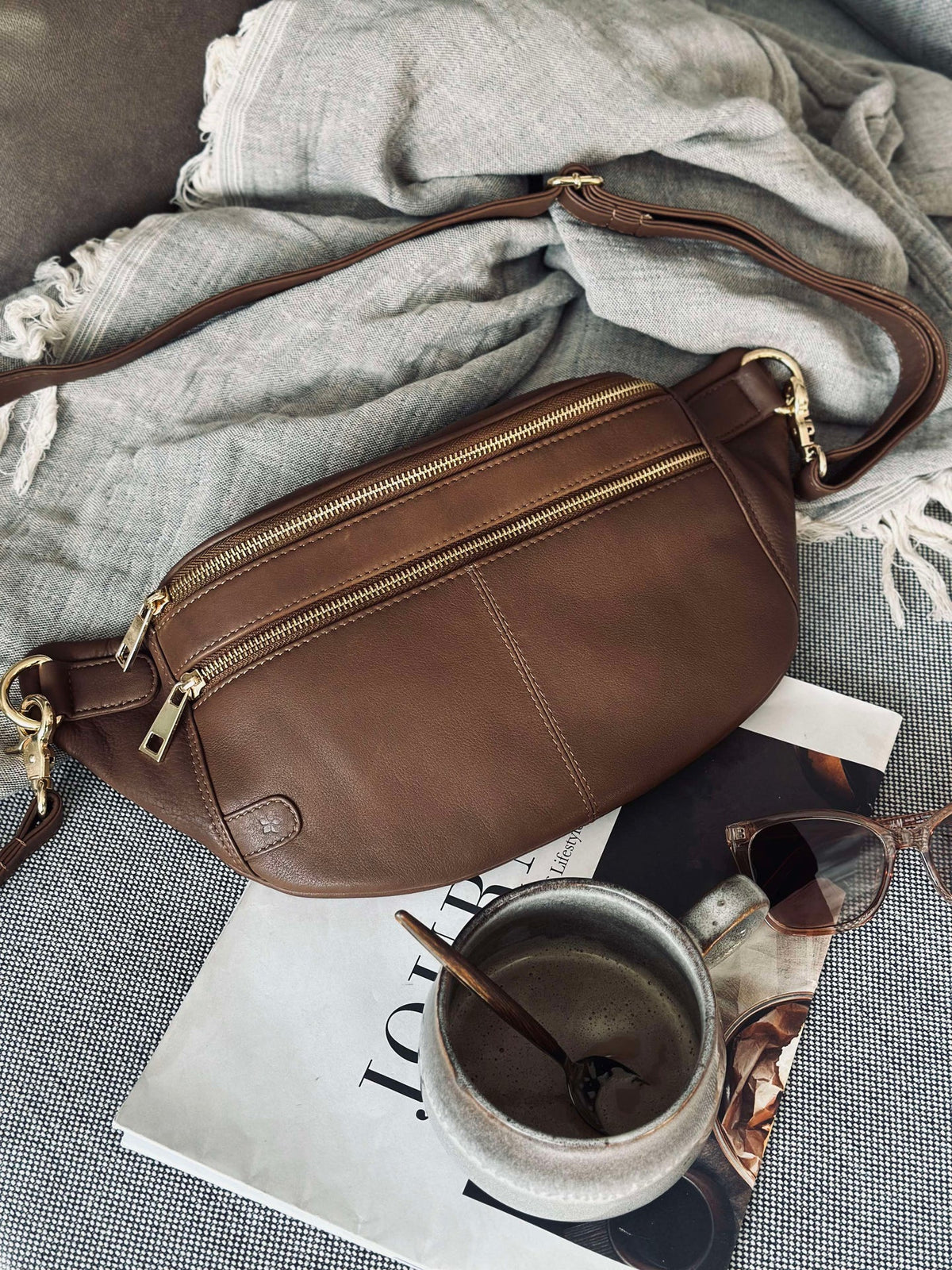 Bumbag Astrid - Café / Or