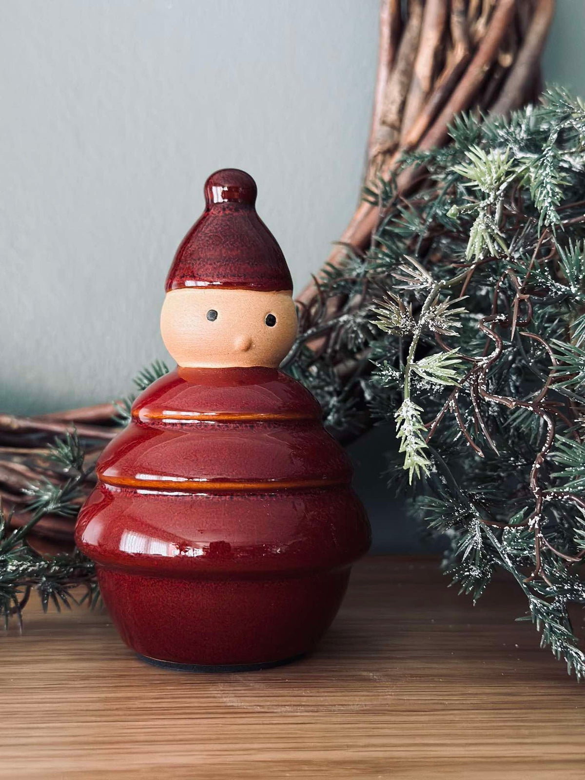 Père Noël en céramique - Rouge