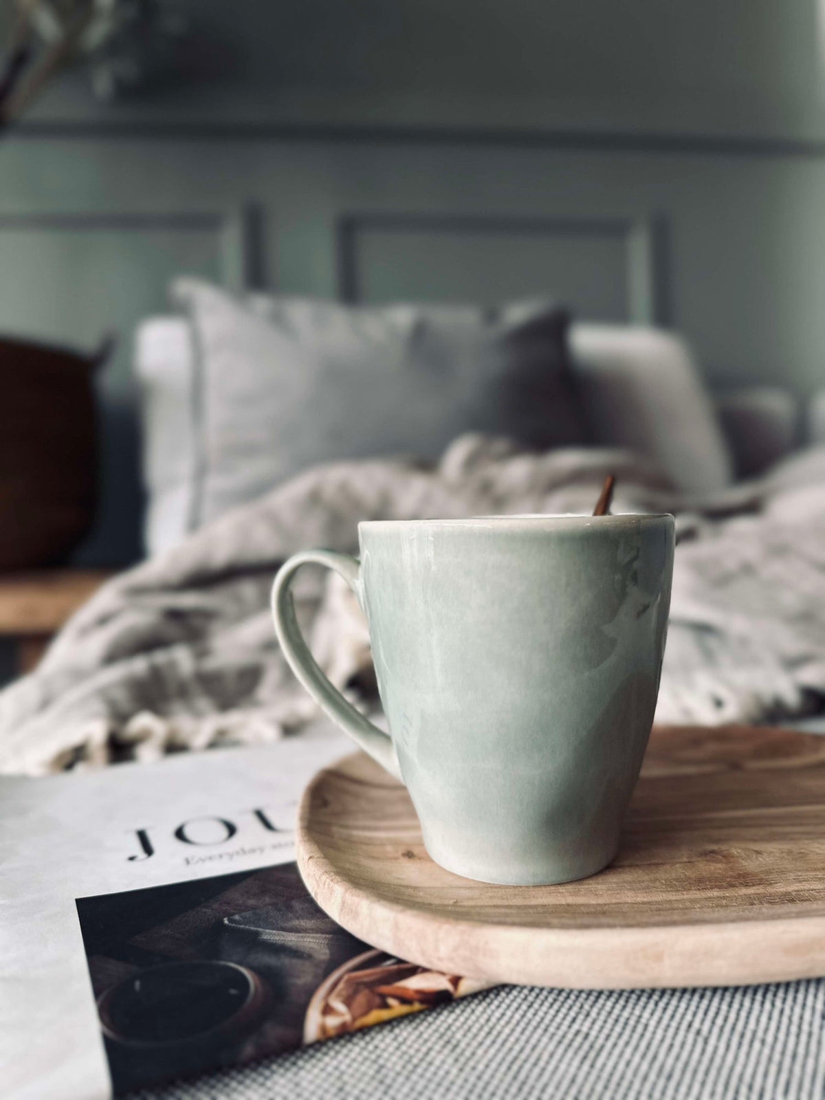 Mug XL avec anse en grès – Mint
