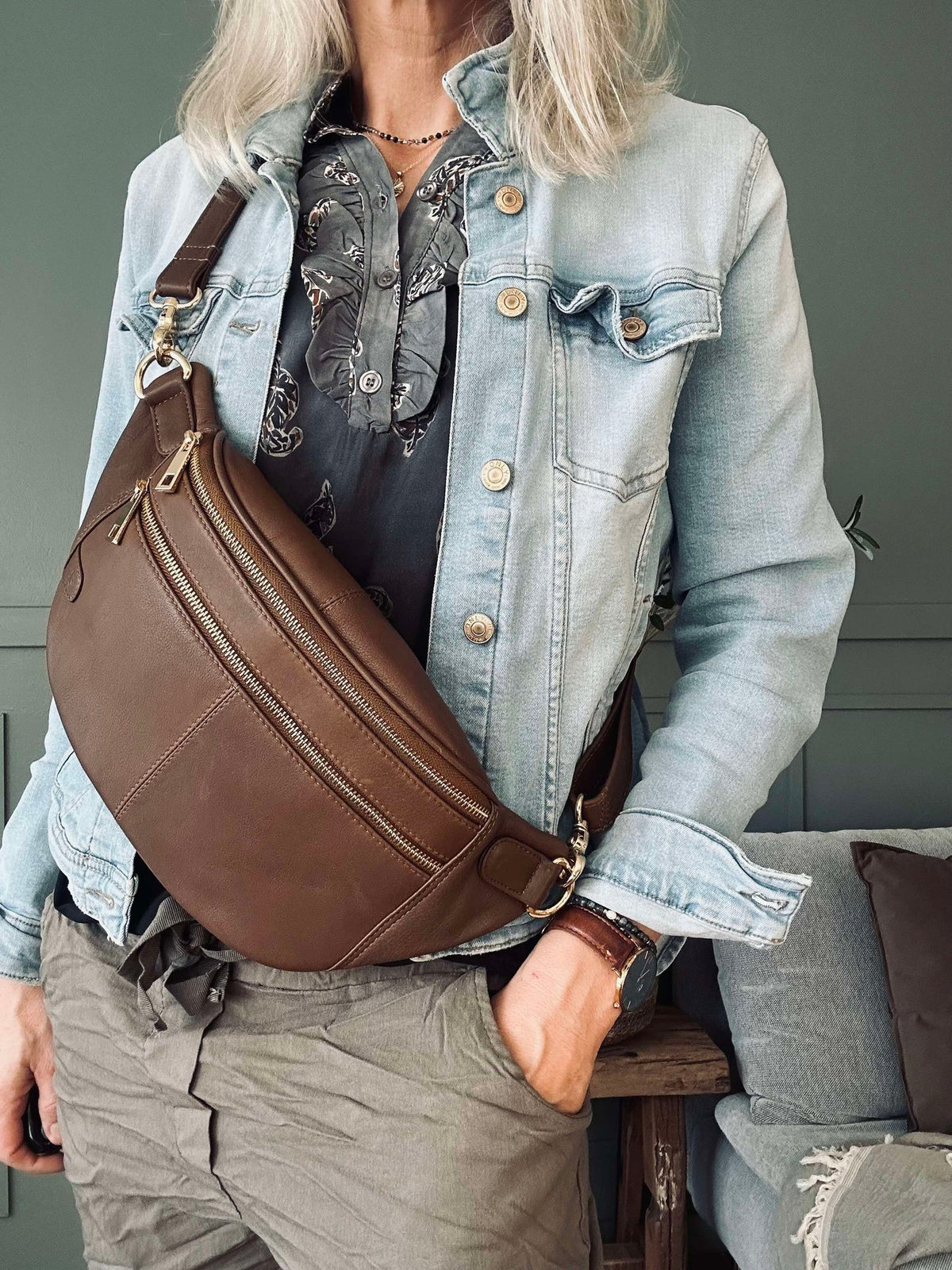 Bumbag Astrid - Café / Or