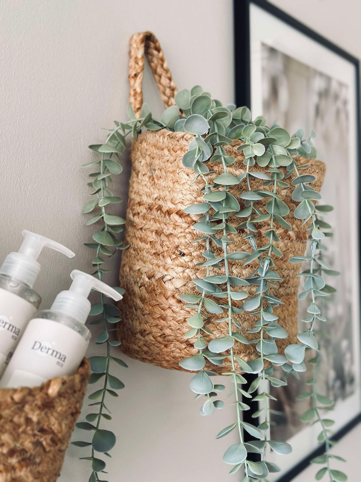 Panier suspendu avec anse - Jute medium
