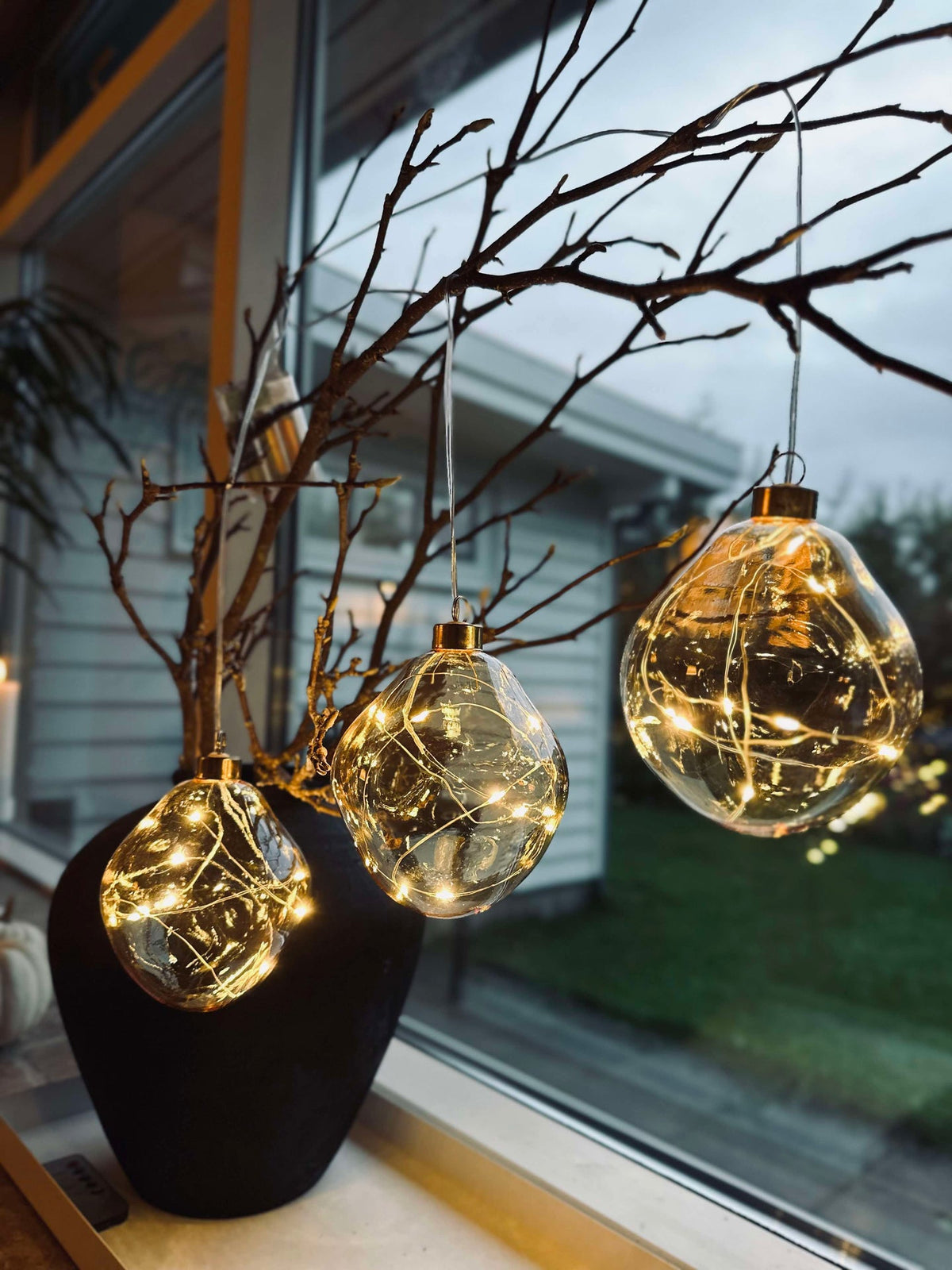 LED Lyskugler Golden - Lot de 3
