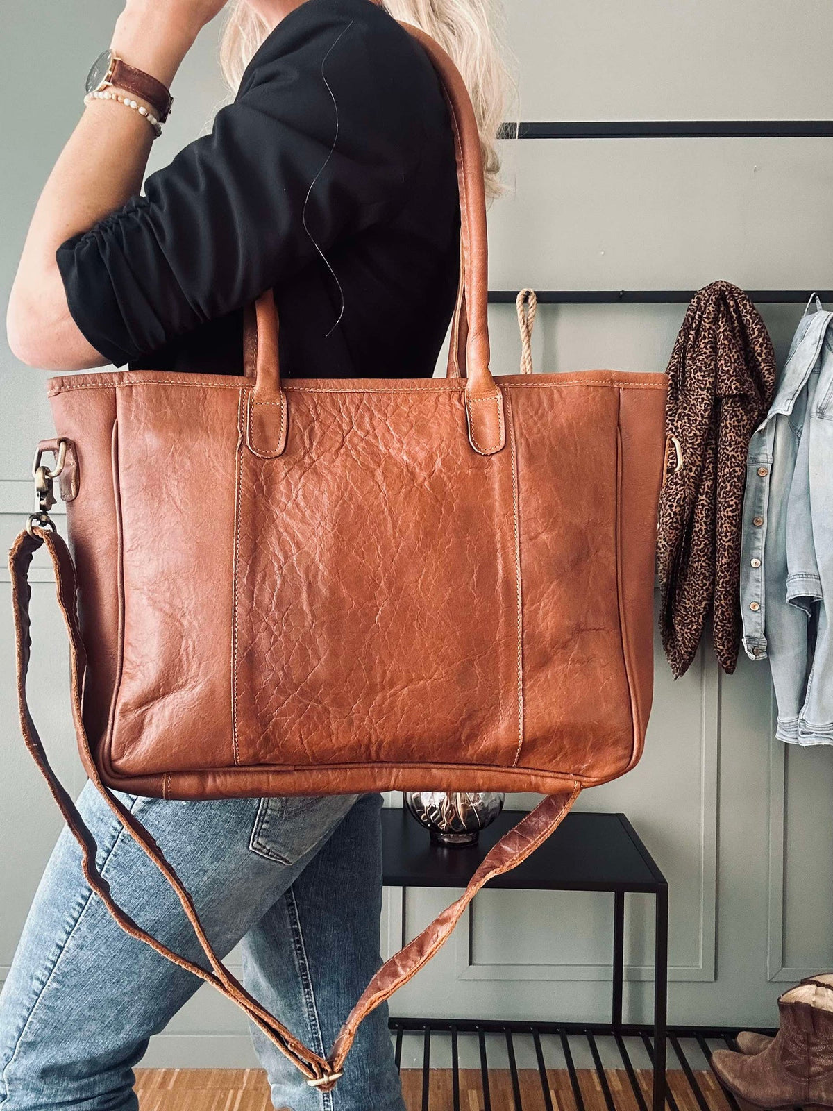 Sac de travail Norma Cognac