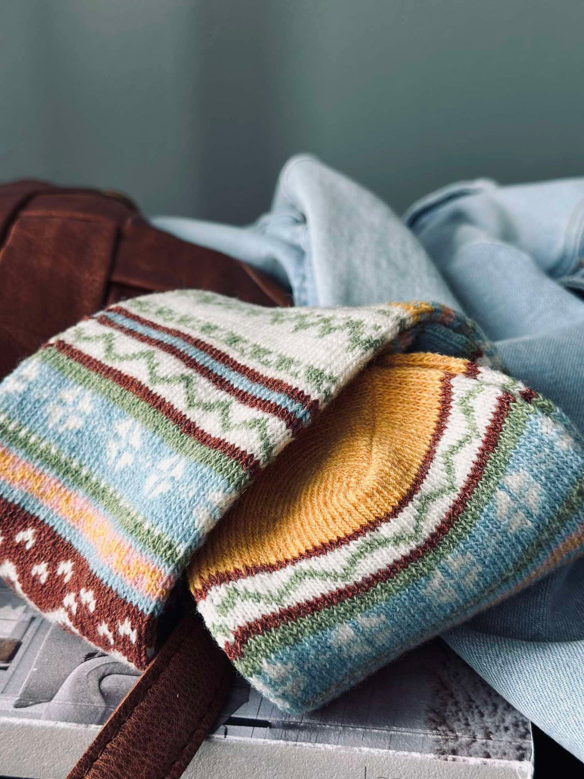 Chaussettes aux belles couleurs - Blue / yellow mix