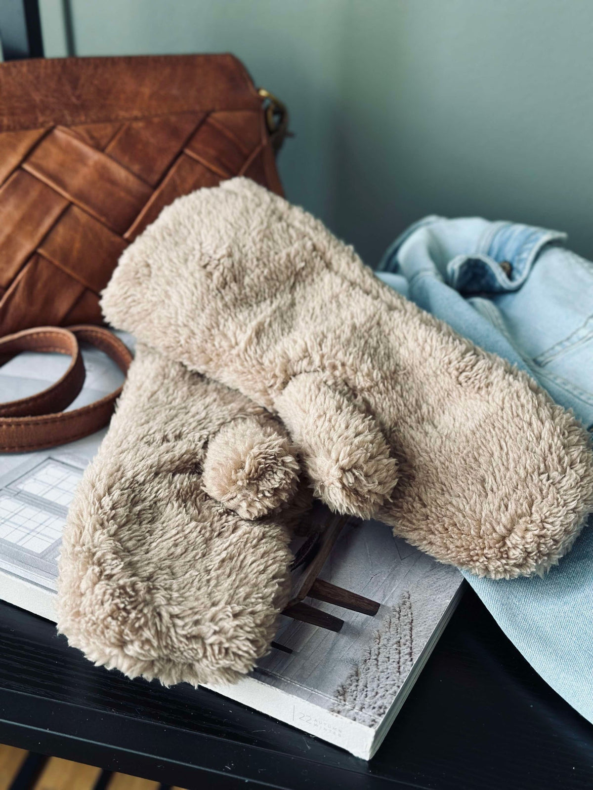 Moufles - Brown fleece