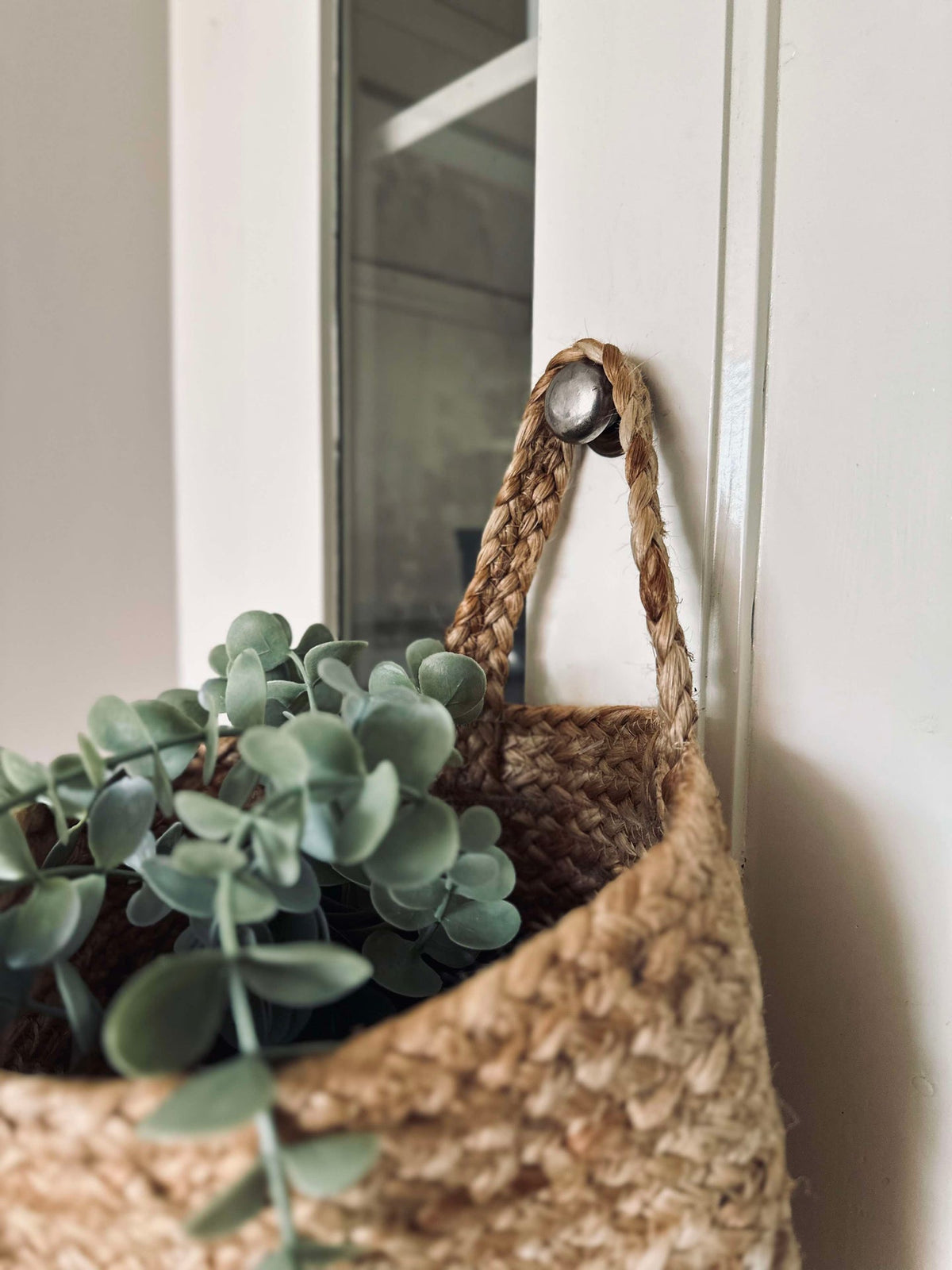 Panier suspendu avec anse - Jute medium