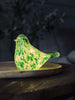 Oiseau LED en verre soufflé bouche - Vert
