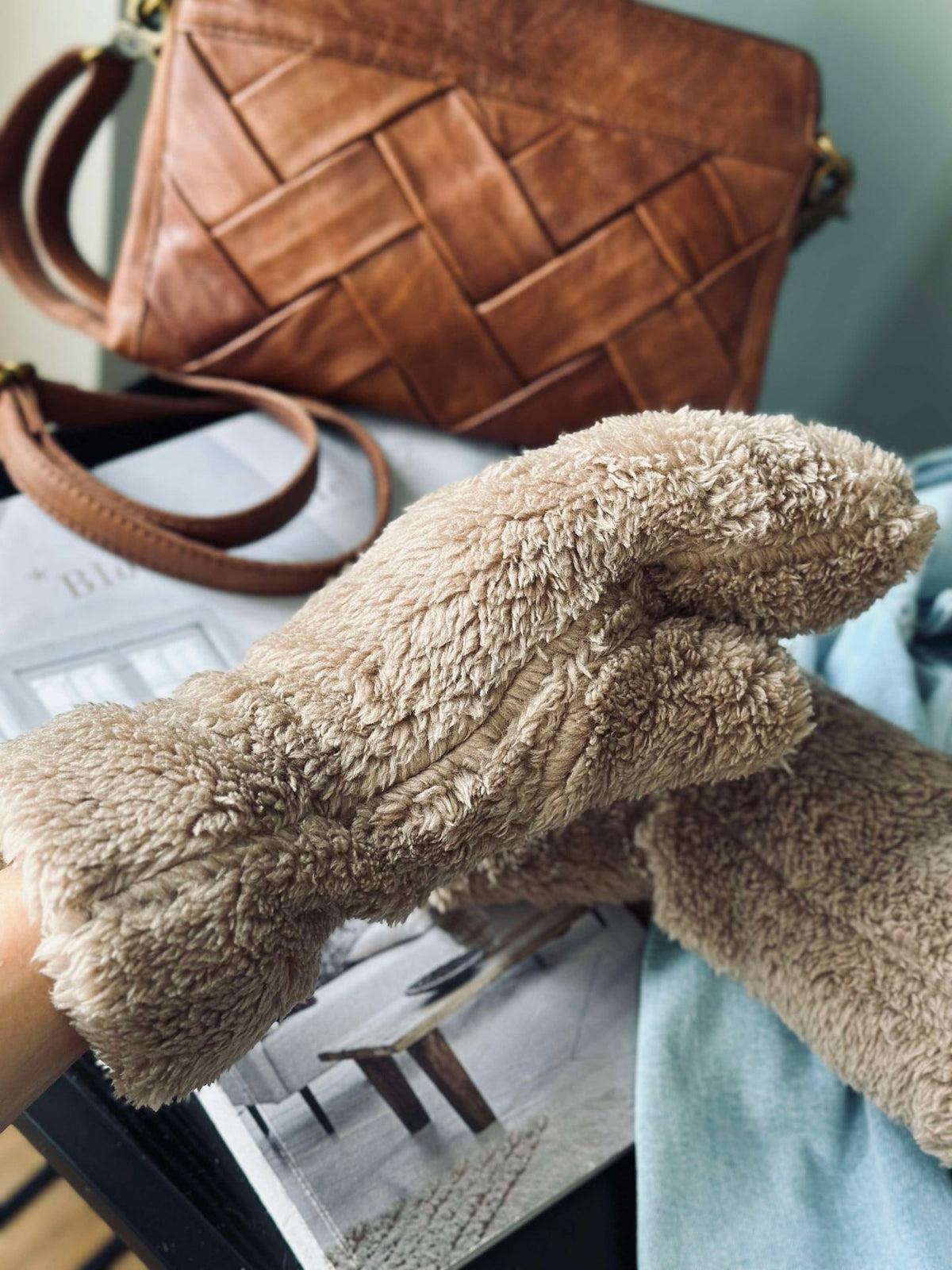 Moufles - Brown fleece