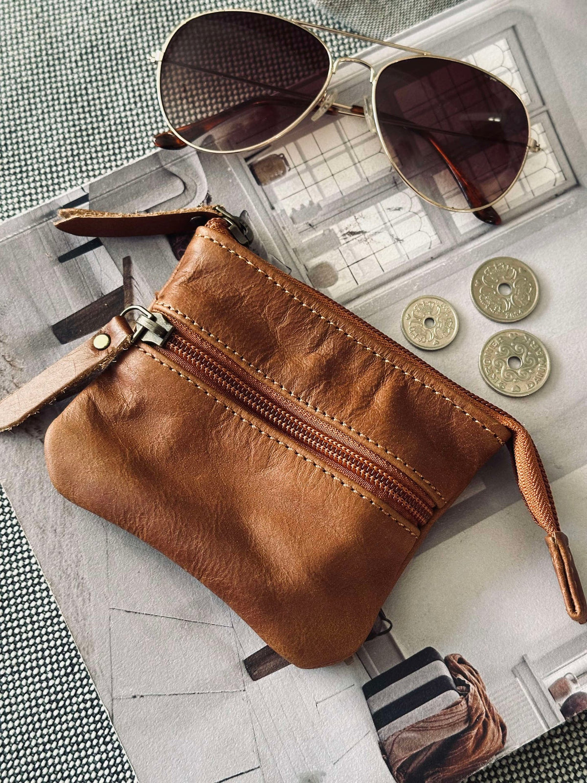 Portefeuille Cognac Cuir de Buffle