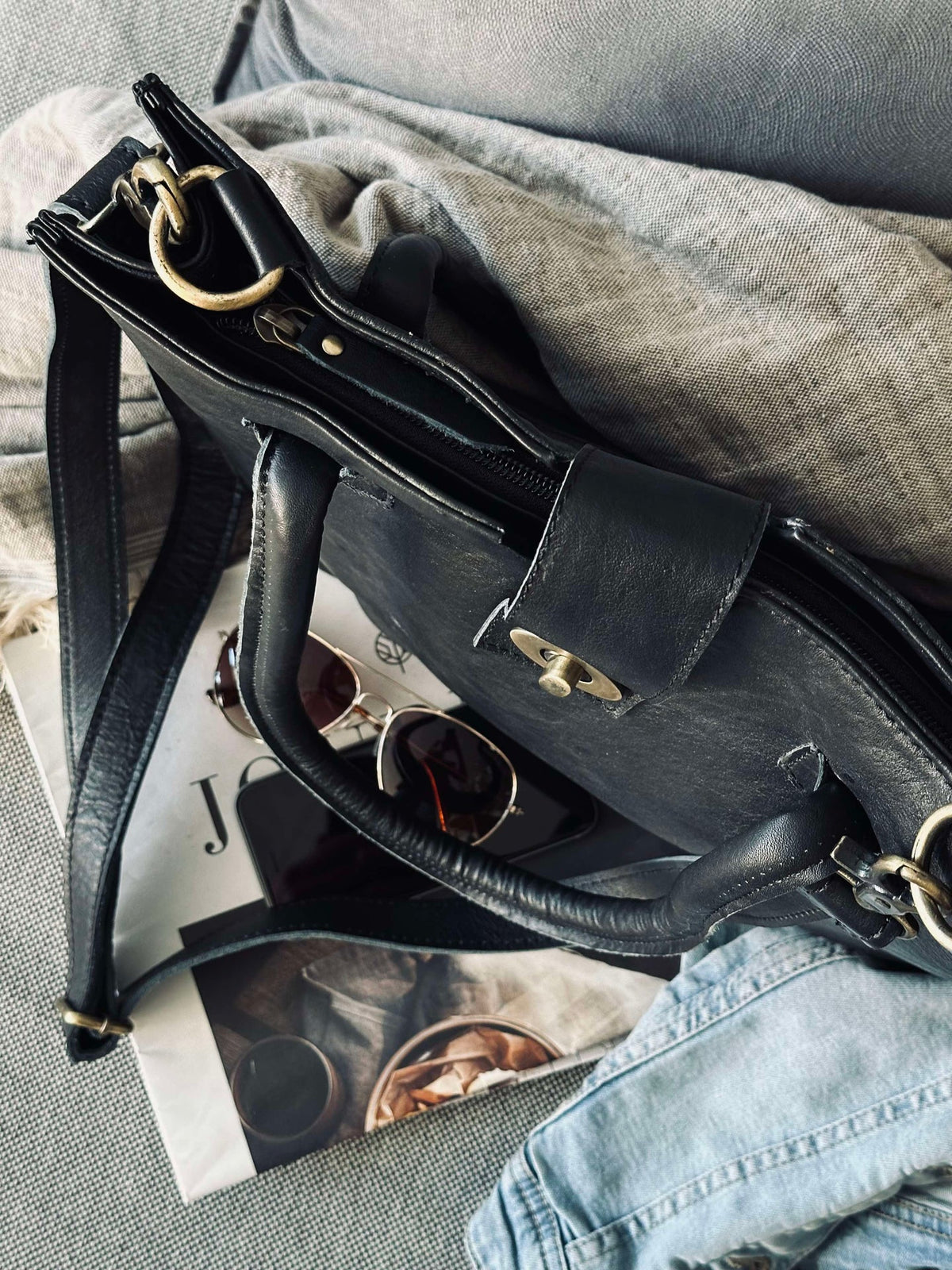 Sac de travail Lady en cuir de buffle