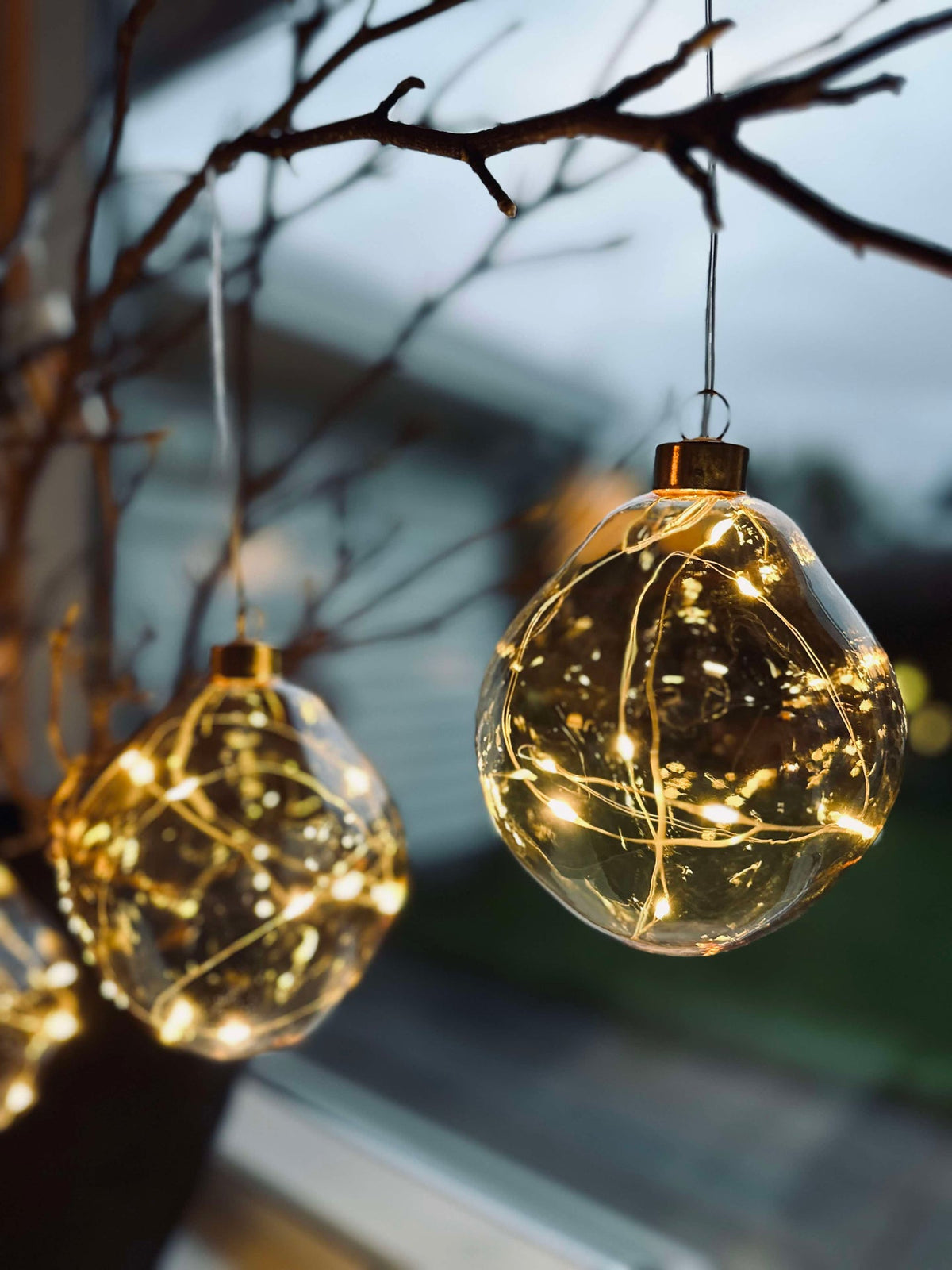 LED Lyskugler Golden - Lot de 3