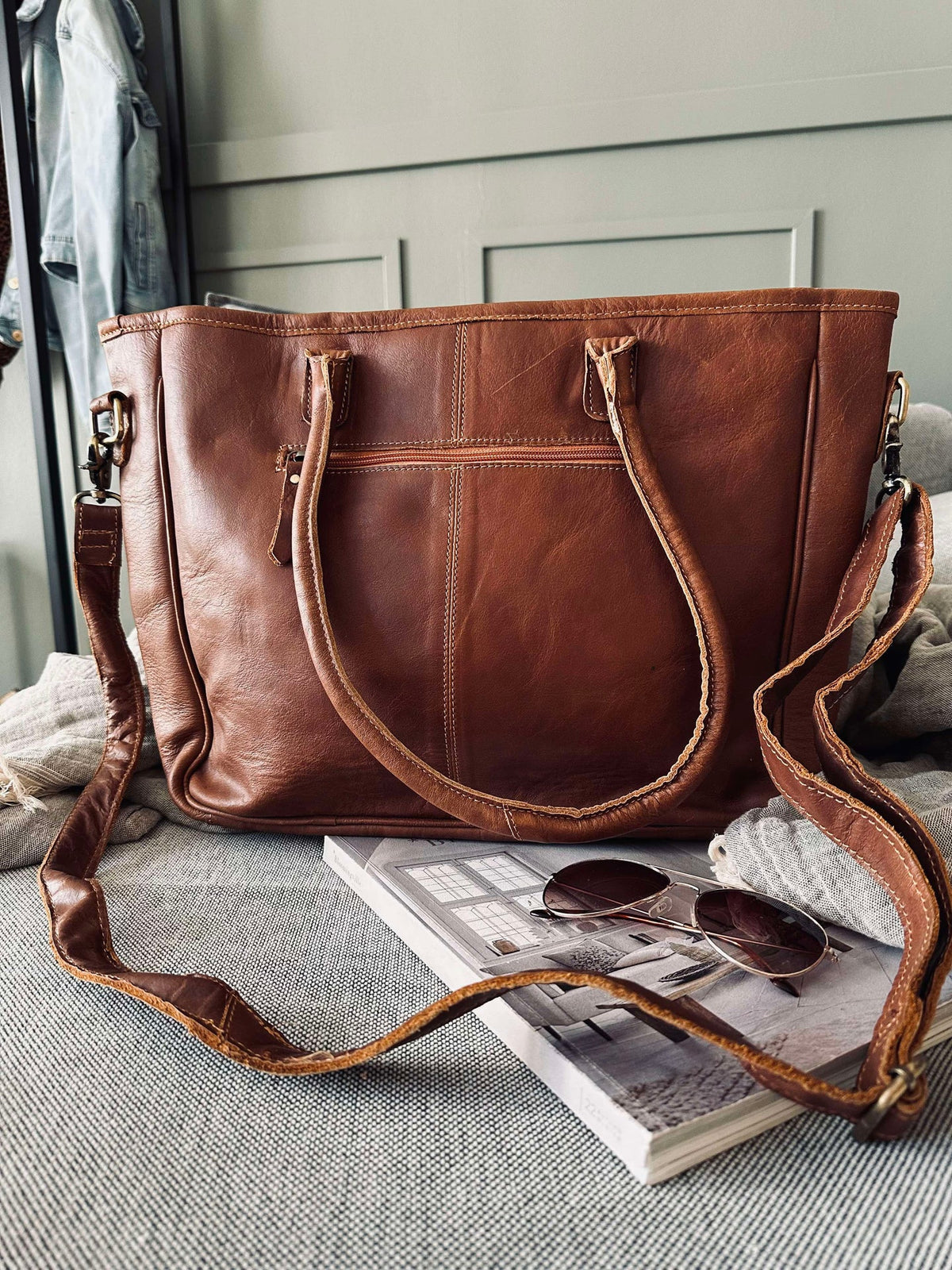 Sac de travail Norma Cognac
