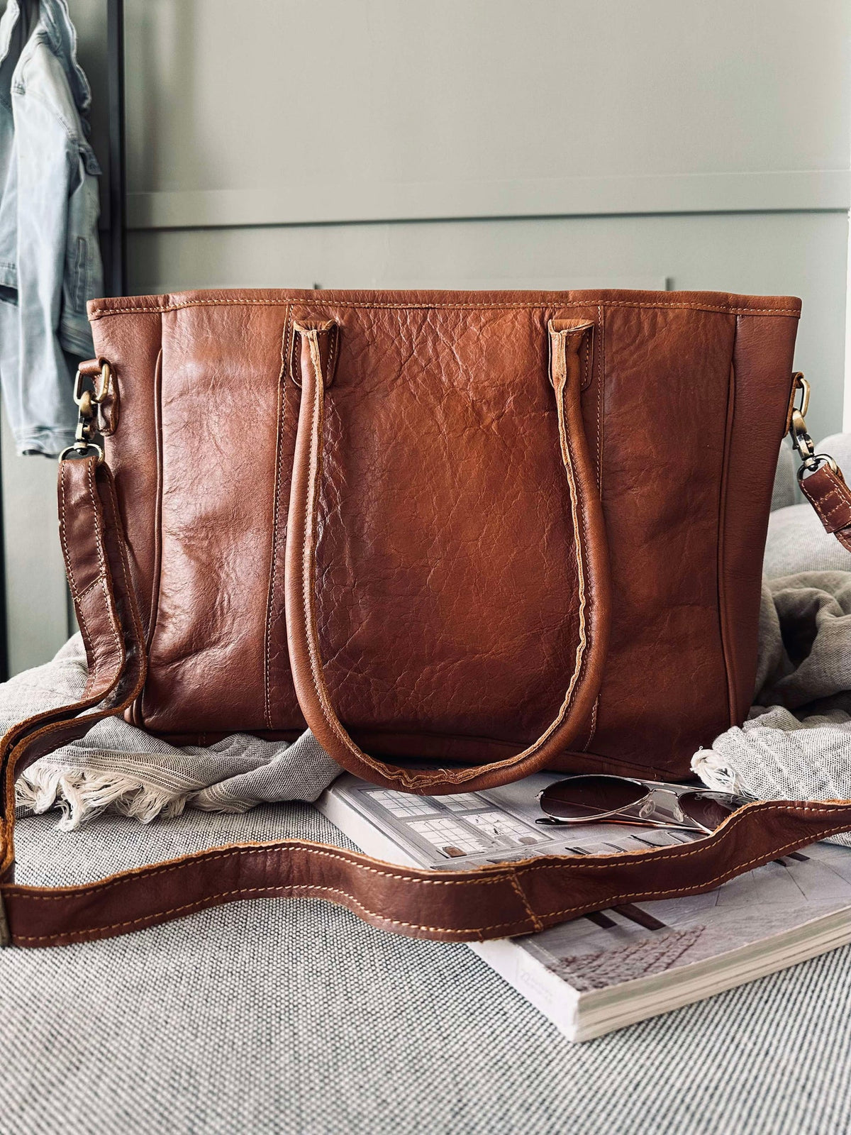 Sac de travail Norma Cognac