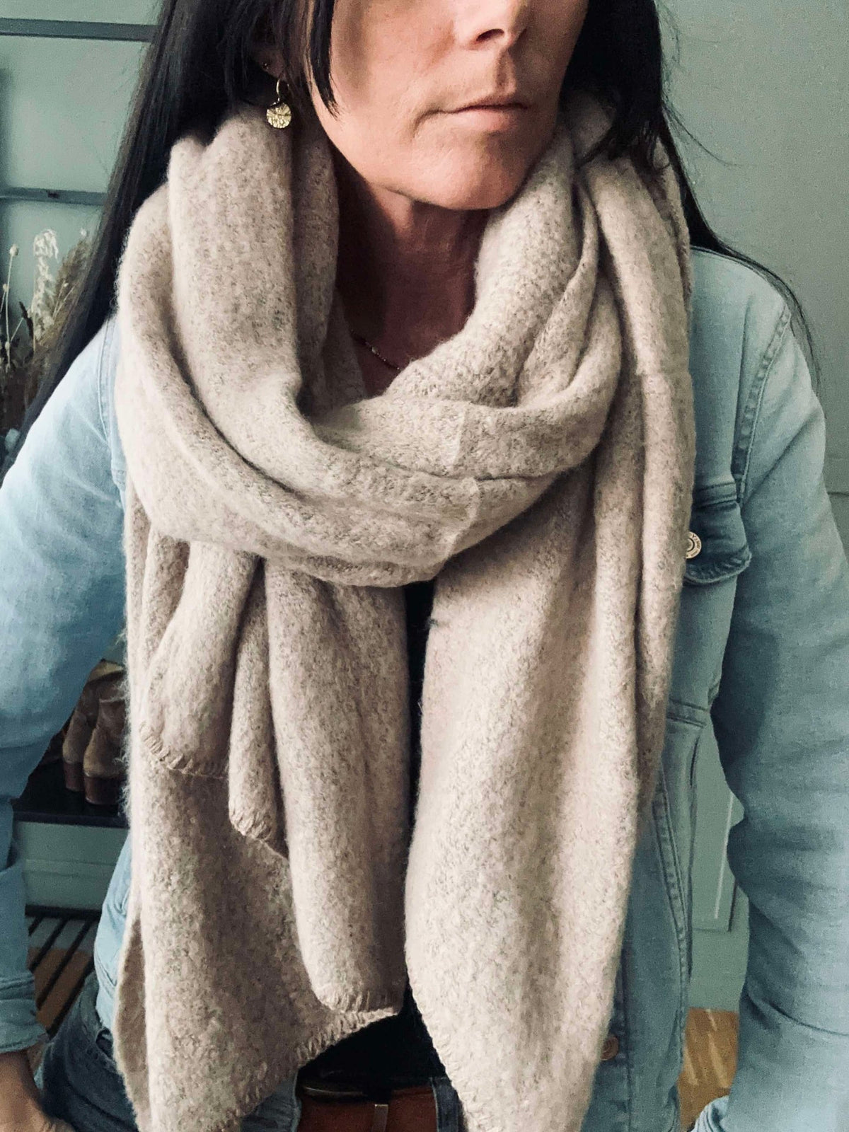Écharpe MILA Beige / Rose