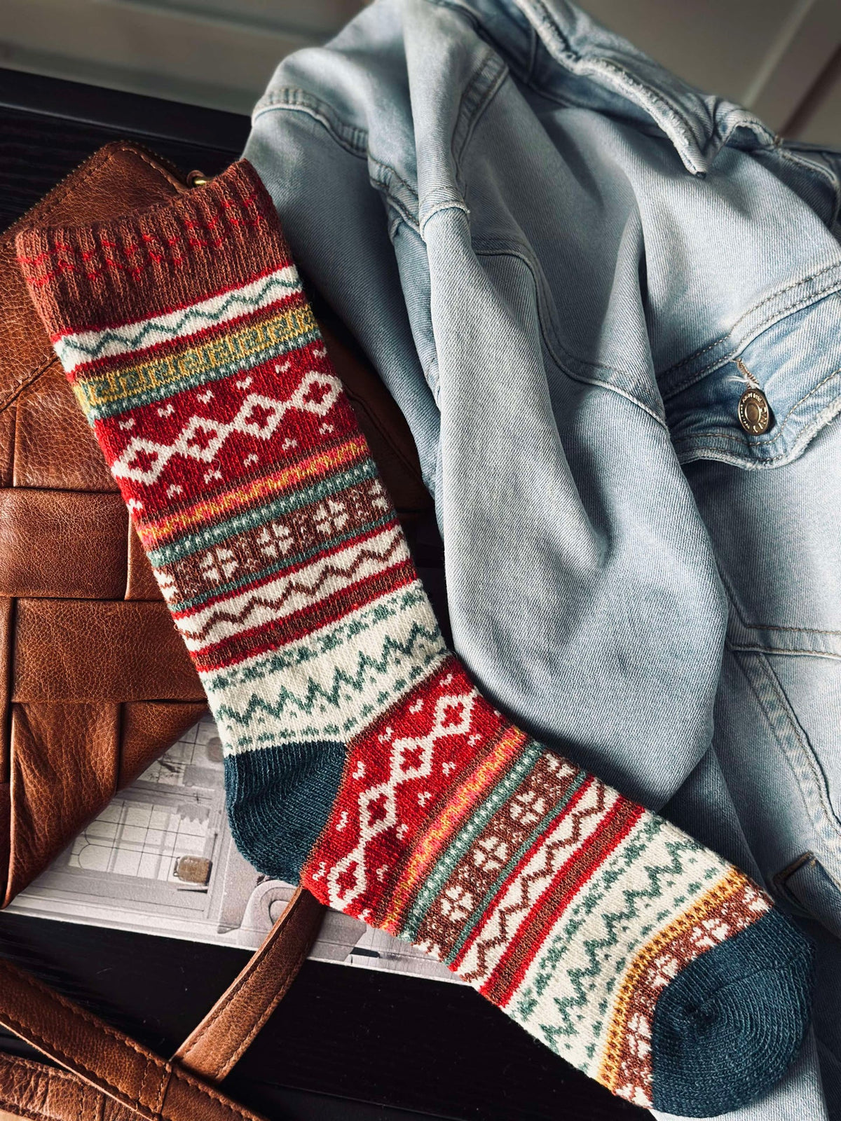 Chaussettes aux belles couleurs - Mélange rouge