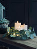 Bougies LED en bloc / Blanche – lot de 3 bougies bloc