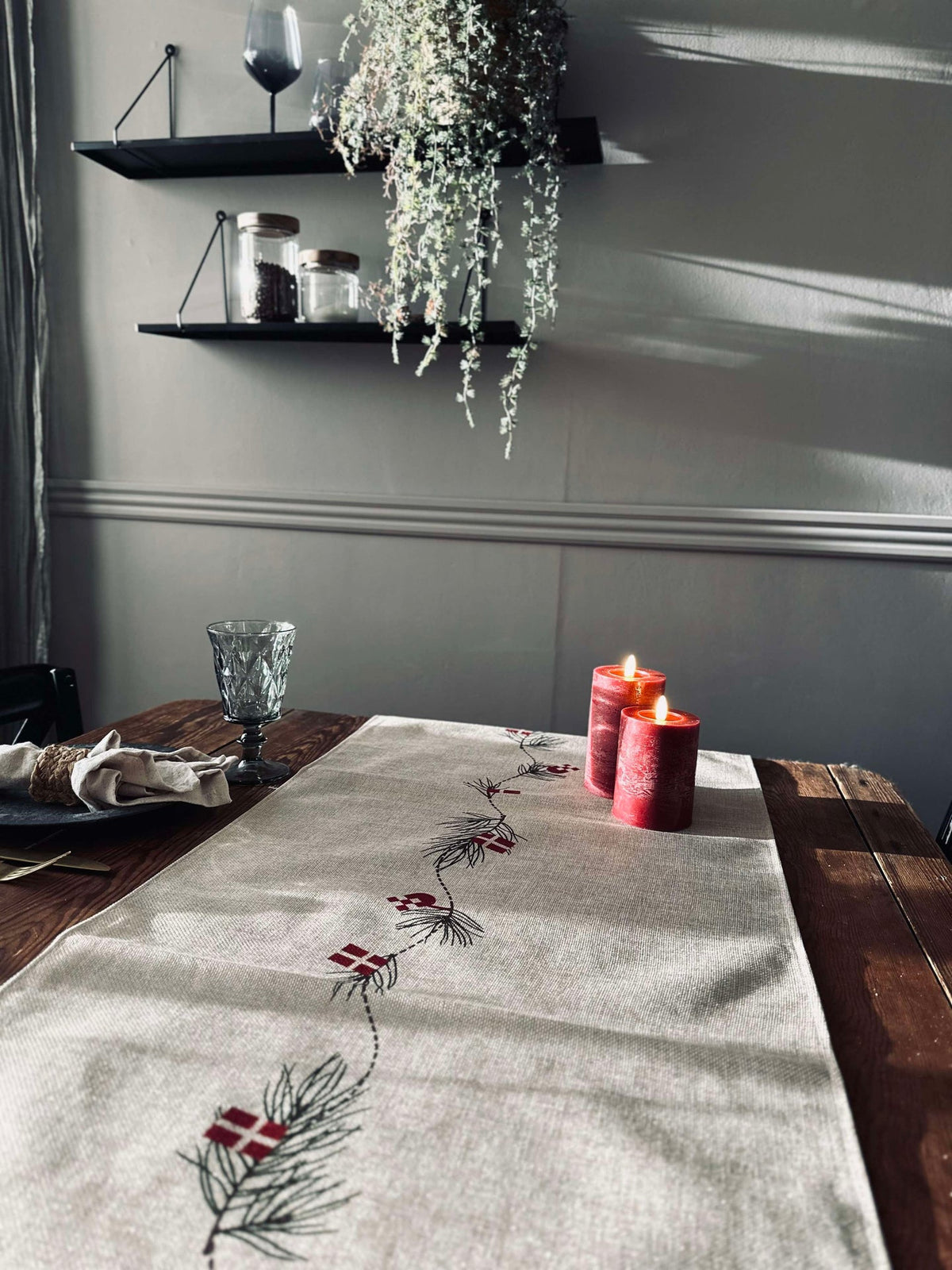 Chemin de table Noël 50x150