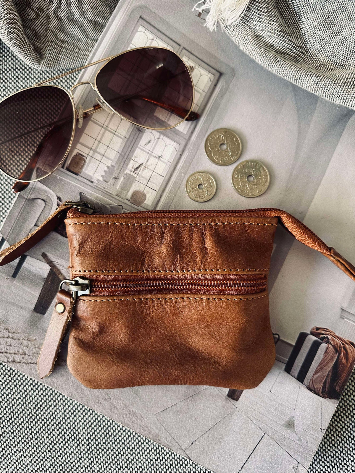 Portefeuille Cognac Cuir de Buffle