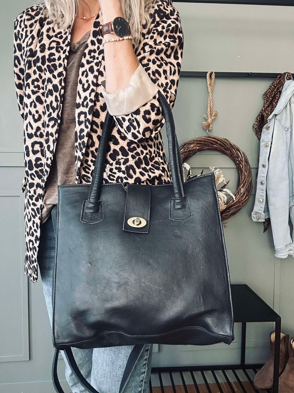 Sac de travail Lady en cuir de buffle