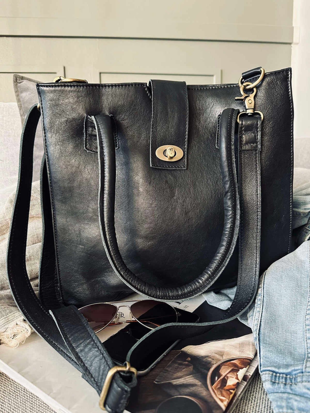 Sac de travail Lady en cuir de buffle