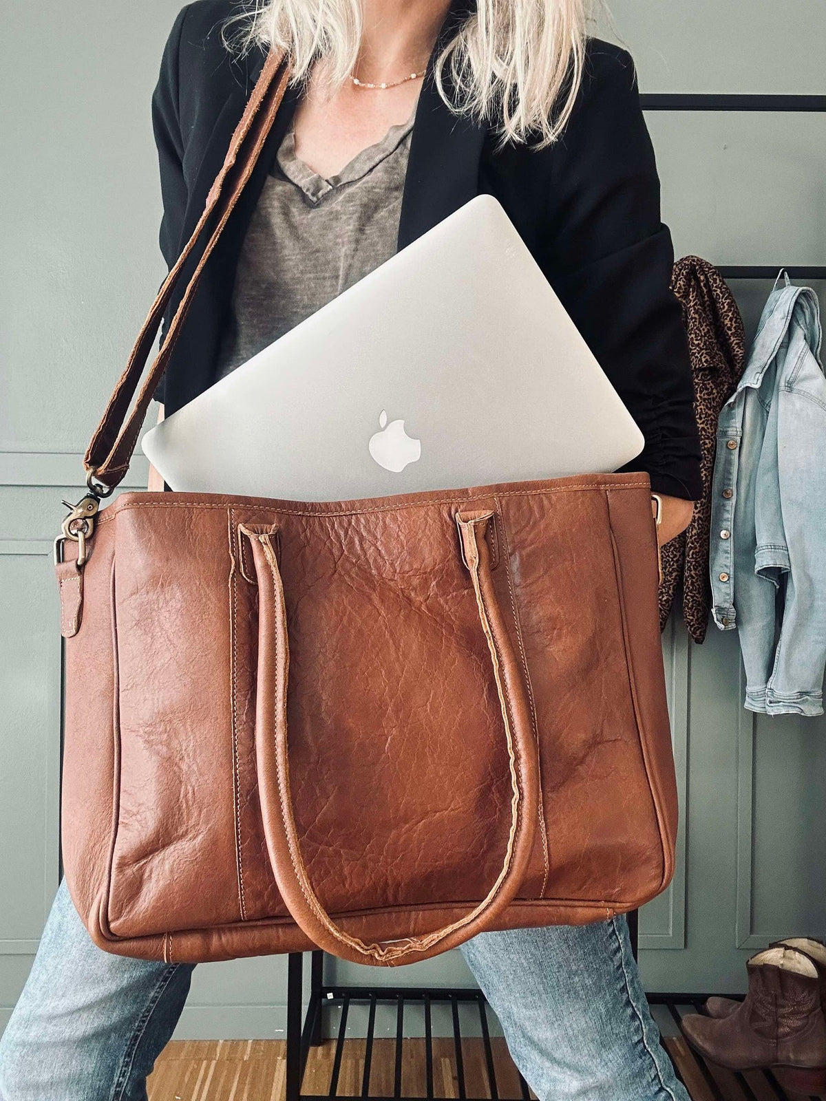 Sac de travail Norma Cognac