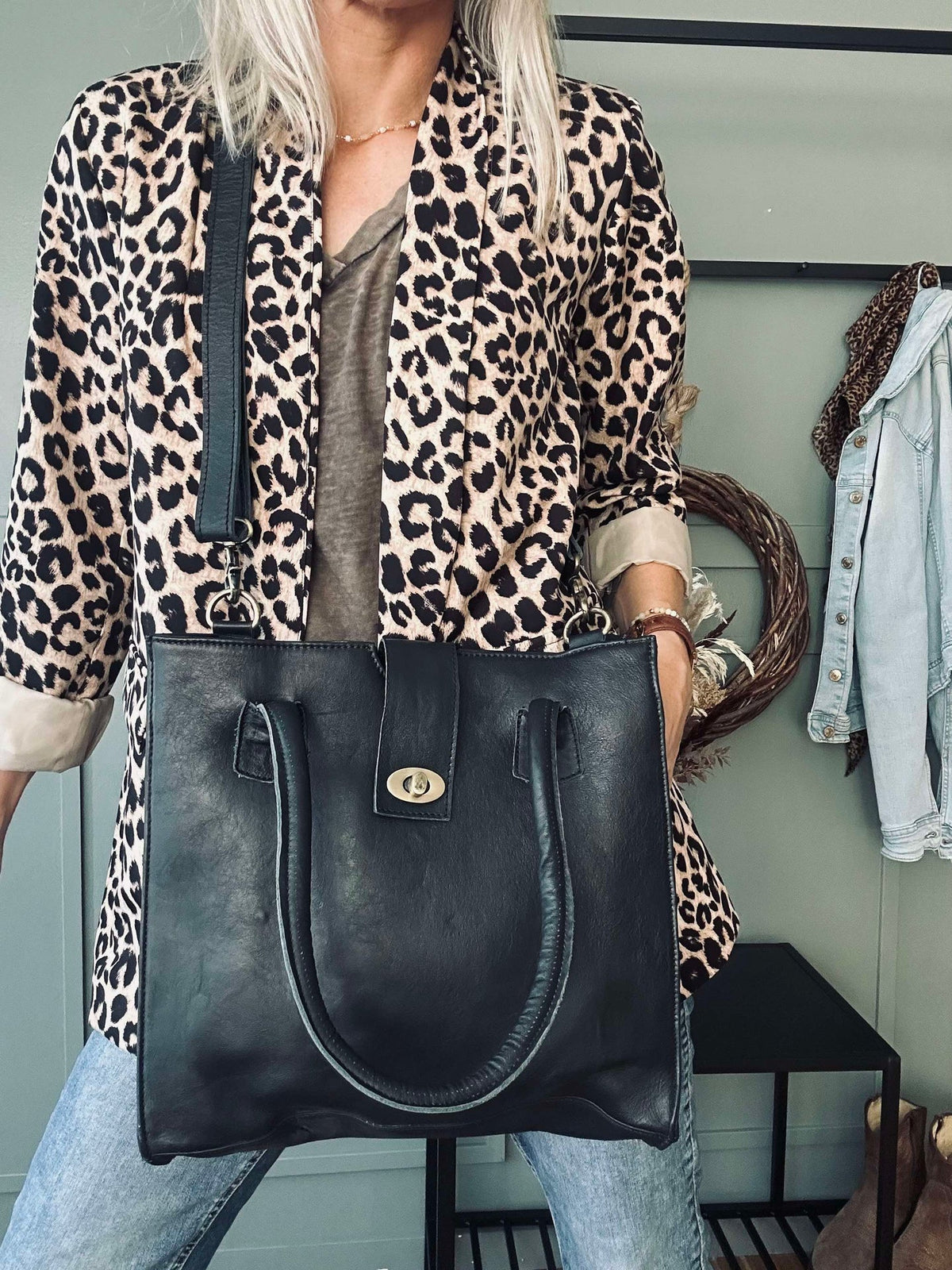 Sac de travail Lady en cuir de buffle