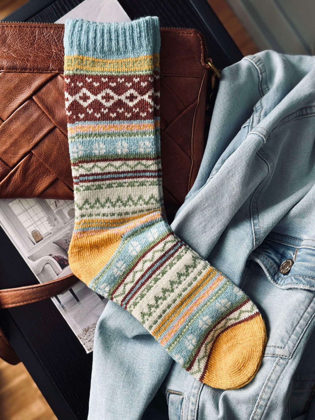 Chaussettes aux belles couleurs - Blue / yellow mix