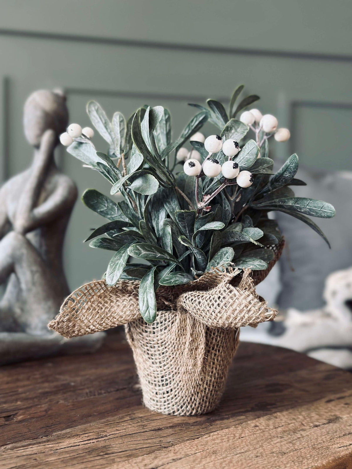 Fleur avec baies neige
