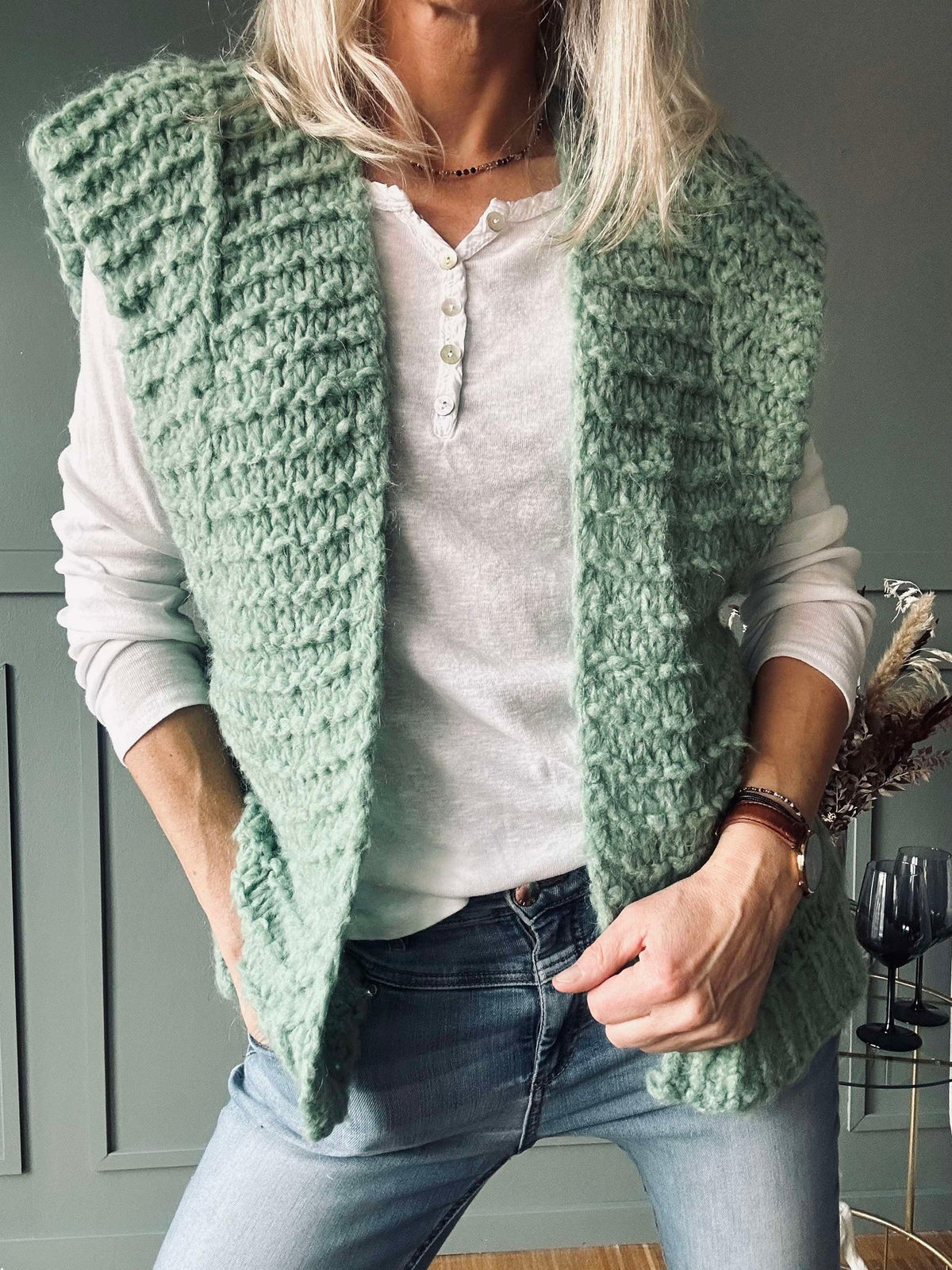Gilet - Vert doux