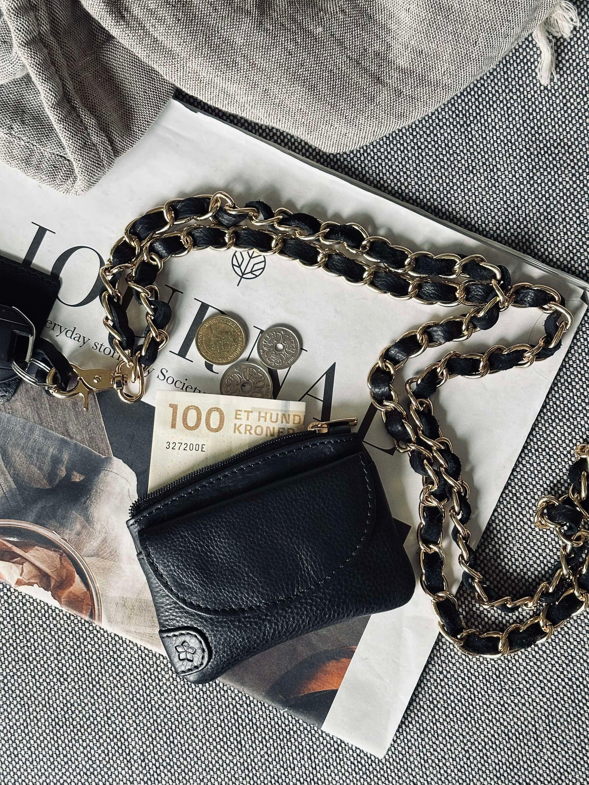 Lanière pour mobile / porte-clés – Black leather